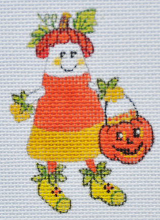 LD-45 - Pumpkin Head Candy Corn Ornament