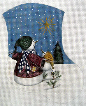 LK-34 - Snowmen with Shining Star Mini Stocking