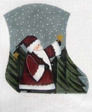 LK-35 - Santa Holding Star Mini Stocking