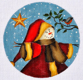 LK-47 - Snowman Santa with Star Ornament