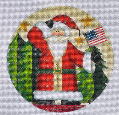 LK-56 - Santa with Flag Ornament