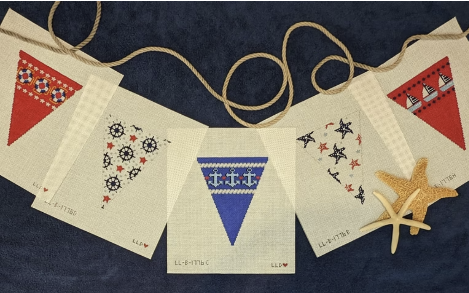 LL-BUN-1776 -  Nautical Garland (5 canvases)