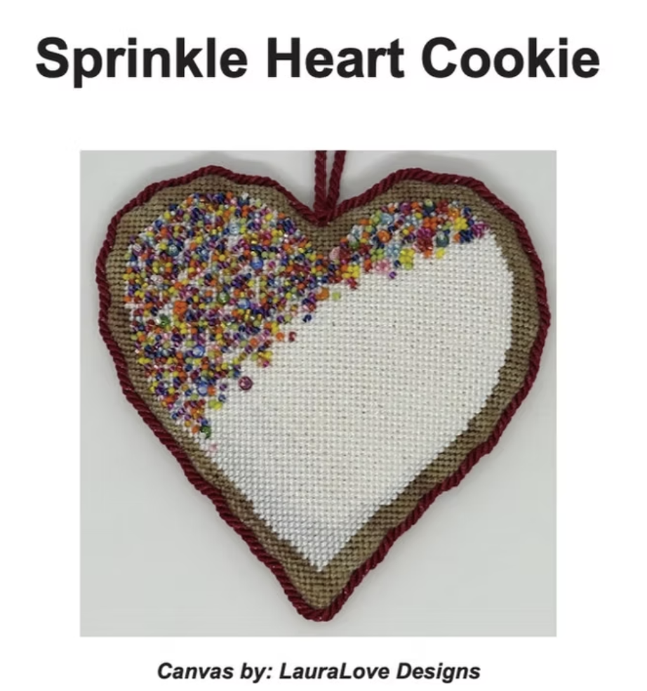 LL-C-010 - Sprinkle Heart Cookie with Stitch Guide