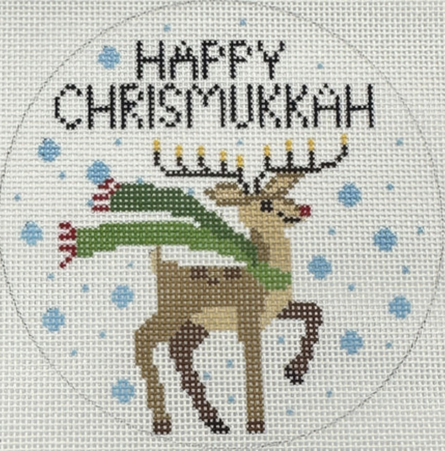 LL-ORN-27 - Happy Chrismukkah Reindeer Ornament