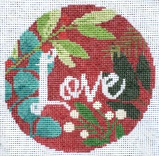 LL-ORN-09 - Botanical Love Ornament - Red