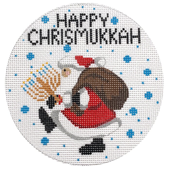 LL-ORN-10 - Happy Chrismukkah Santa Ornament