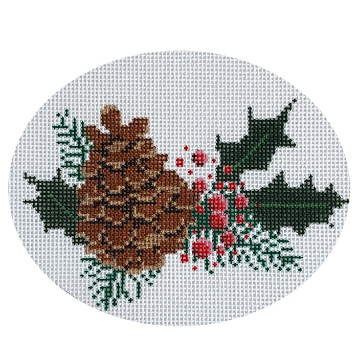 LL-ORN-14 - Pinecone Oval Ornament