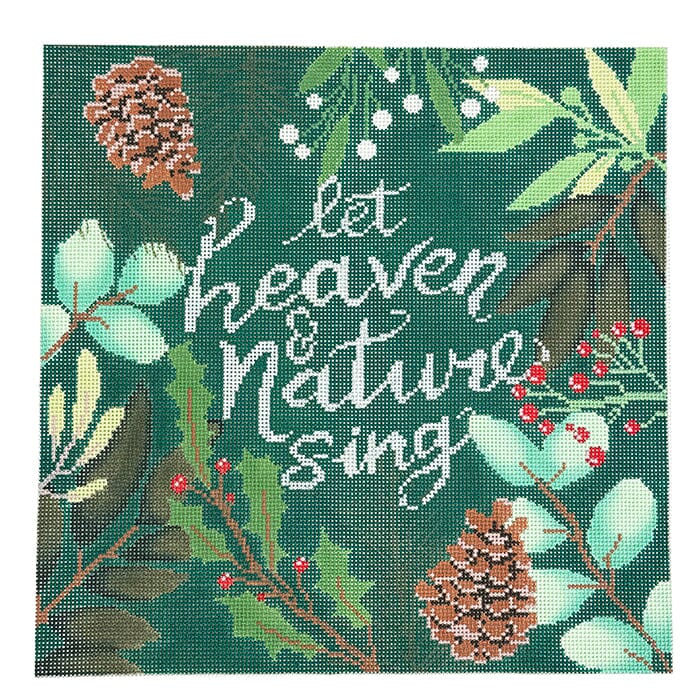 LL-PW-1102 - Blue Botanical PIllow Autumn Leaves