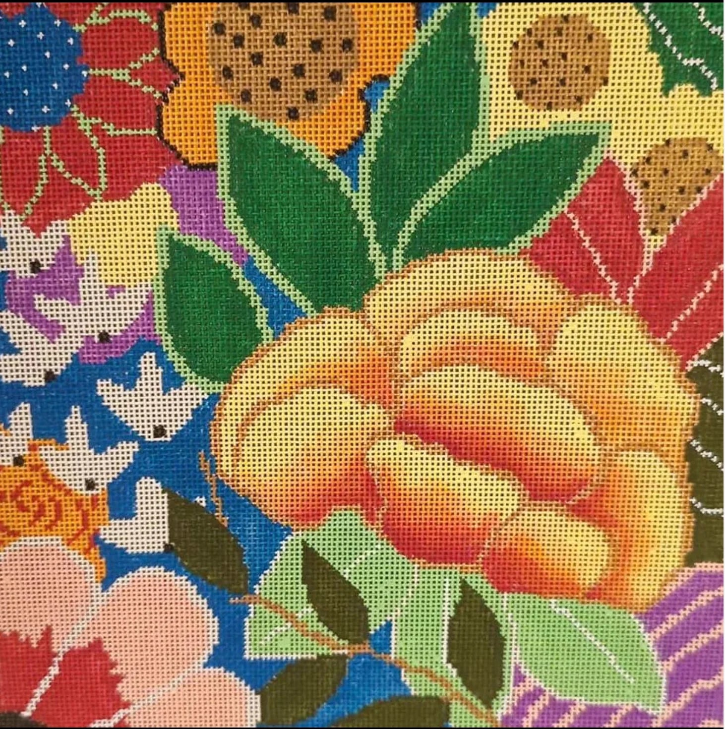 LL-PW-4 - Rainbow Floral Square Pillow - 13CT
