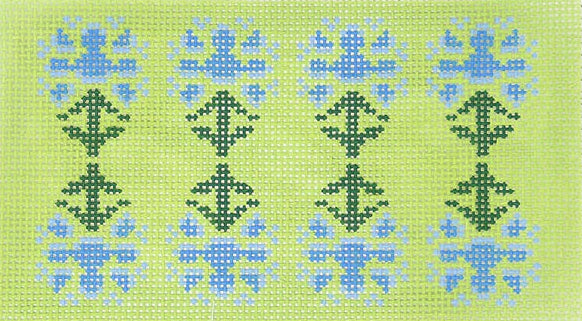 LNN100BL - Lime/Blue Block Print