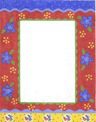 LR-381 - Blue Dot/Flower Frame