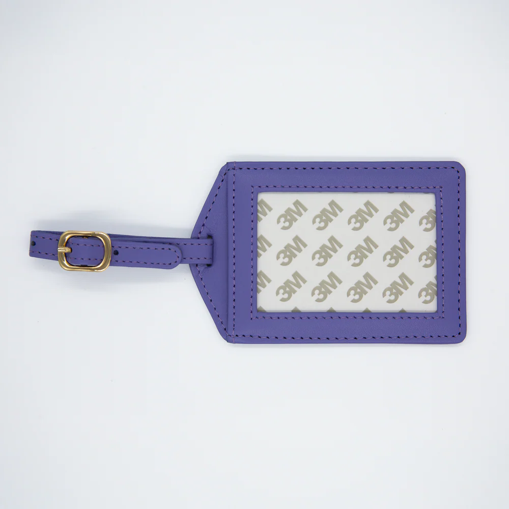 Leather Luggage Tag - Planet Earth