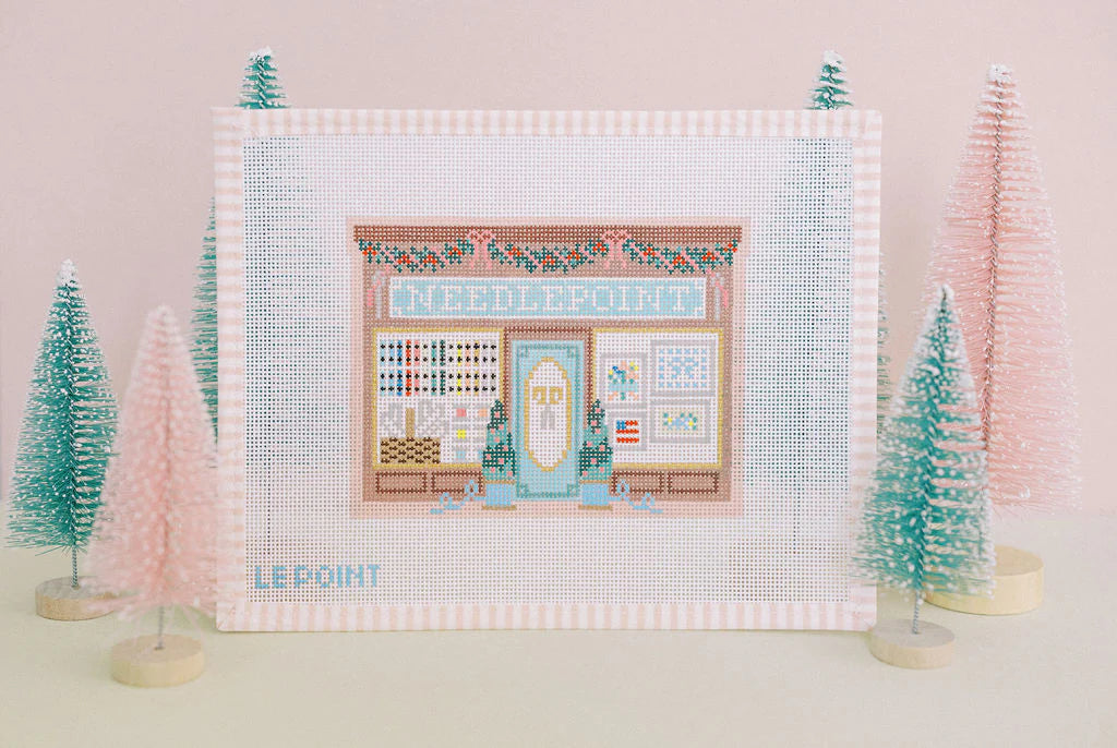 Christmas Village Needlepoint Shop