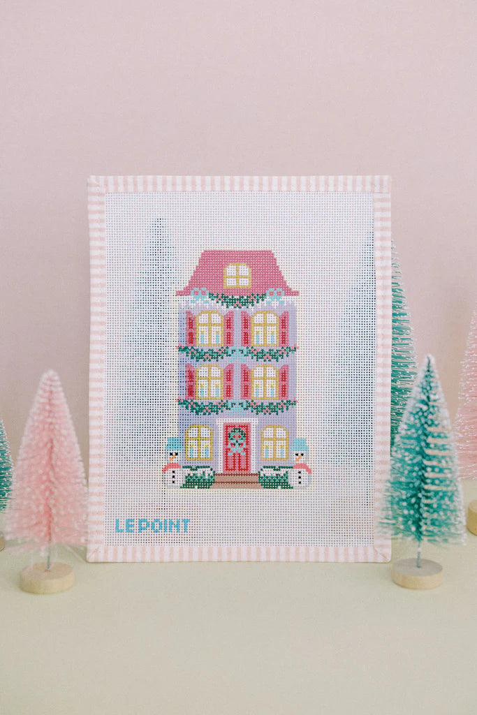 Christmas Village Purple Row House