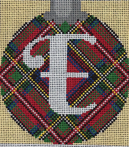 CO26A E - Royal Stewart Plaid with Letter E