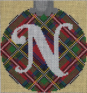 CO26A N - Royal Stewart Plaid with Letter N