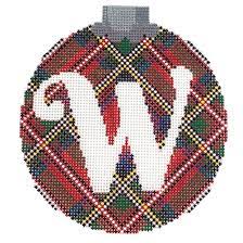 CO26A W - Royal Stewart Plaid with Letter W