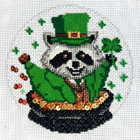 SBS107 - St Patricks Day Raccoon "Lucky"