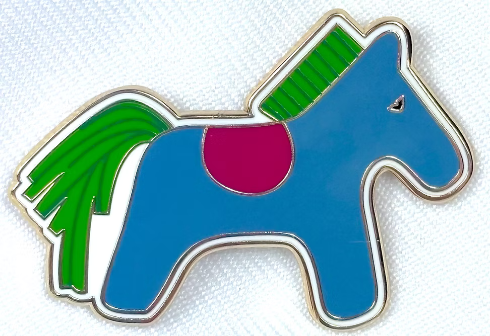 MAGE-15 - Hermes Horse Needleminder - Blue with Green and Magenta