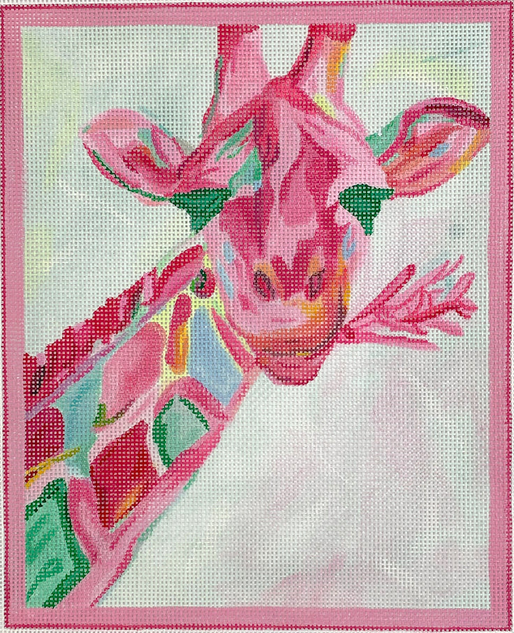 MC-PL-12 - Giraffe - Pinks with Greens and Blues