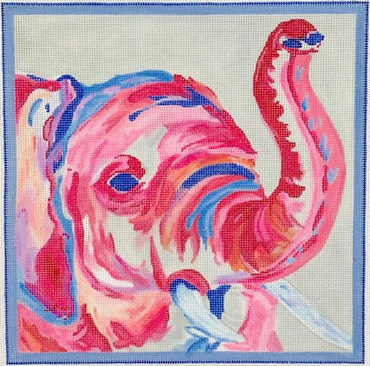 MC-PL-15 - Elephant Head - Fuchsia and Blue