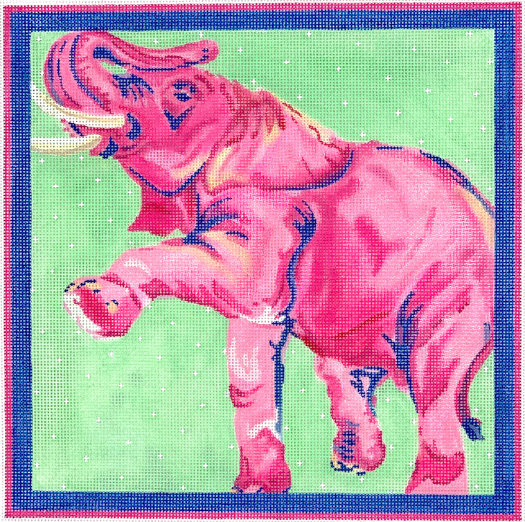 MC-PL-17 - Elephant Prancing on Light Green