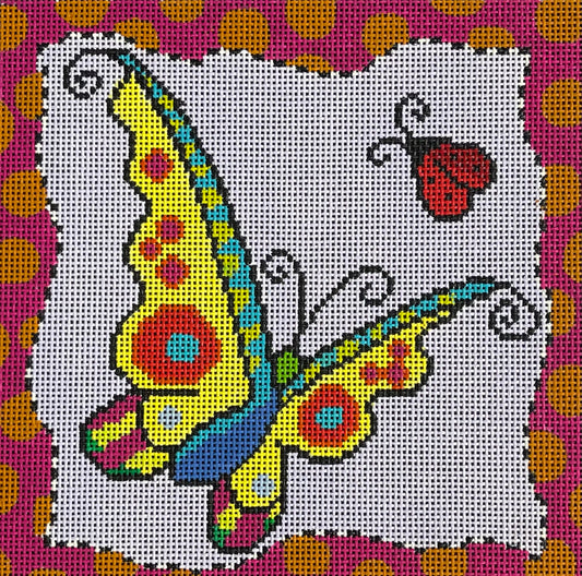 MC411 -  Whimsy Yellow Butterfly