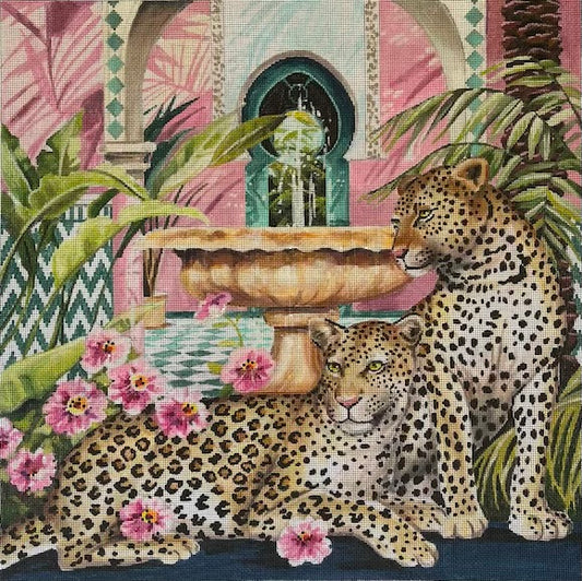 MC707 - Leopard and Tropical Building