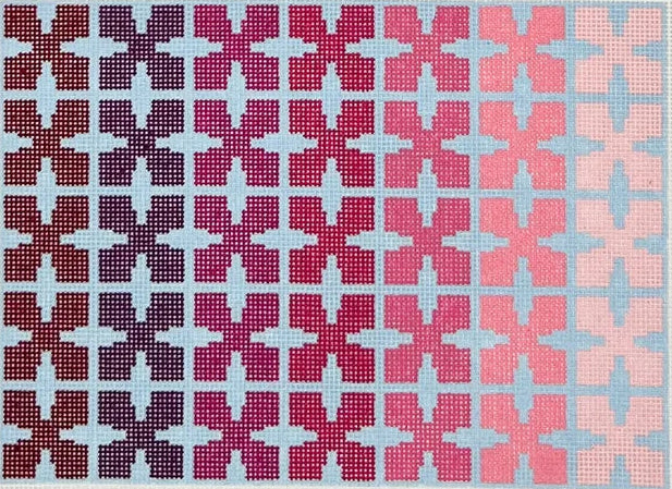 MD-110.01 - Geo Floral - Pink and Blue