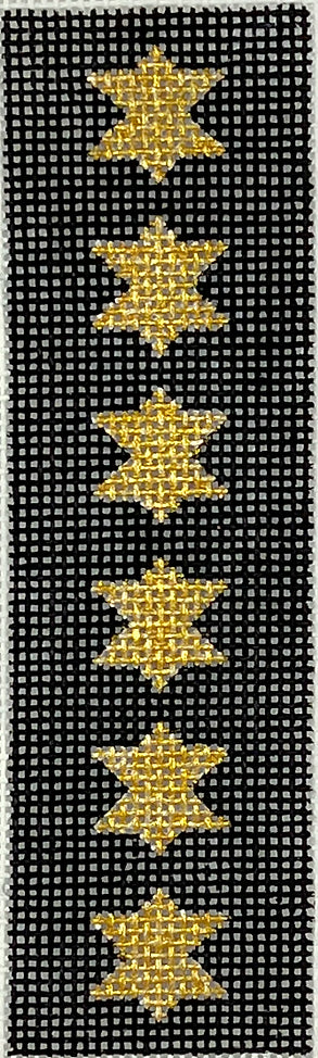 MEZ-02 - Mezuzahs Kit -Gold Stars of David on Black