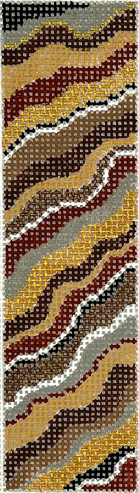 MEZ-08 - Mezuzahs Kit - Pucci-Inspired - Tans, Browns, Grey, Black, Gold and Bronze