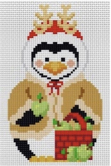 MH-5419  -Penguin with Reindeer Antlers
