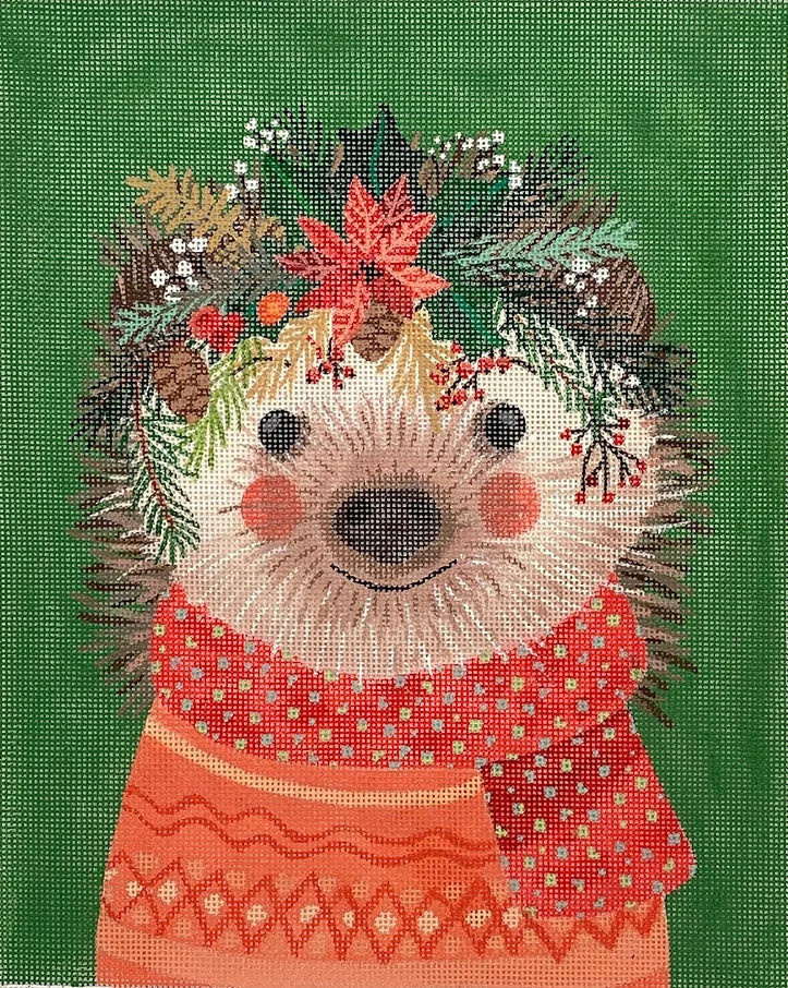 MIAC-PL-02 - Christmas Squad - Hedgehog on Forest Green