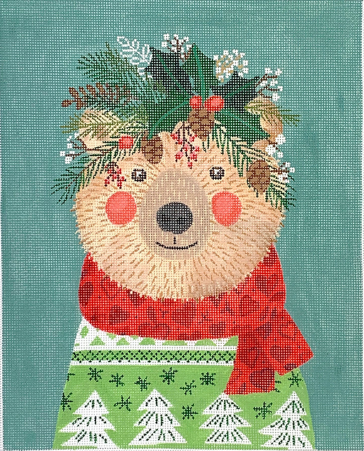 MIAC-PL-04 - Christmas Squad - Bear on Sage Green