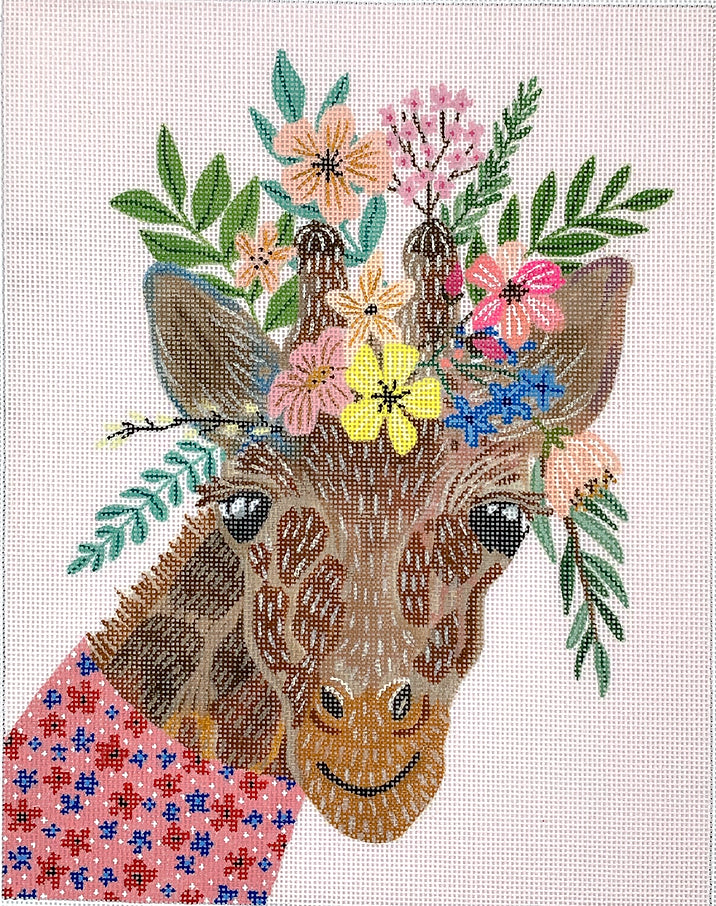 MIAC-PL-05 - Giraffe in Pink Dress with Flowers