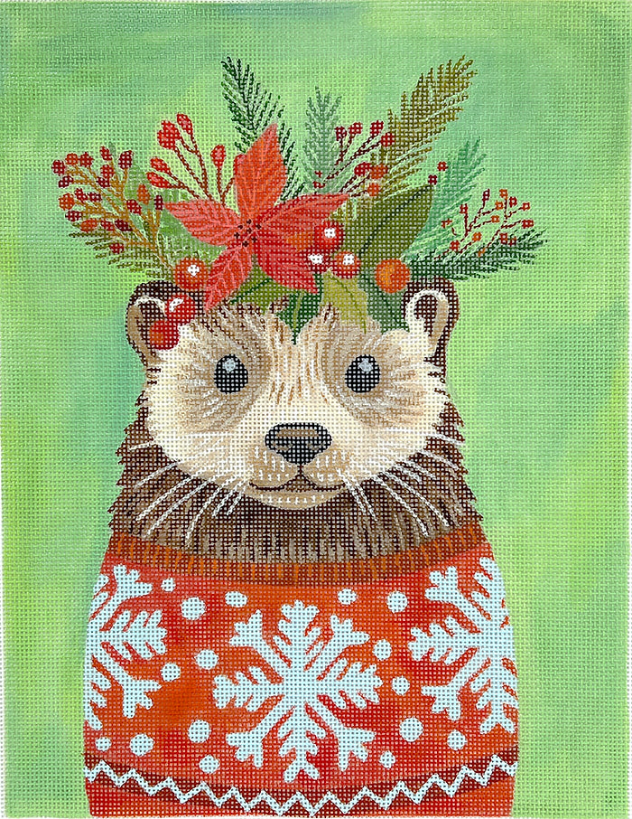 MIAC-PL-21 - Otter in a Christmas Sweater