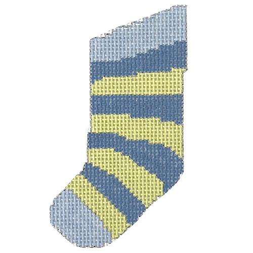 P-MS-002 - Blue and Green Stripes Mini Sock