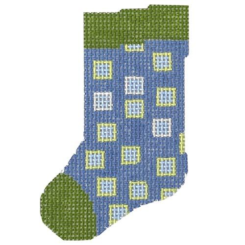 P-MS-012 - Large Squares Mini Sock