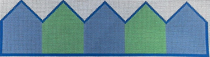 MS20-BG - Birthday Crown - Blue and Green Stripes