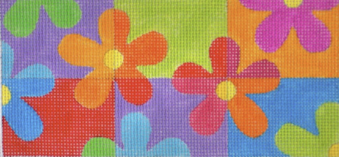 N109 - Floating Flowers Checkbook/Wallet
