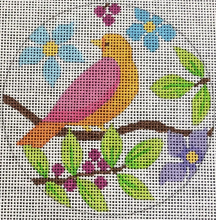 N126C - Birds & Blooms - Orange Bird