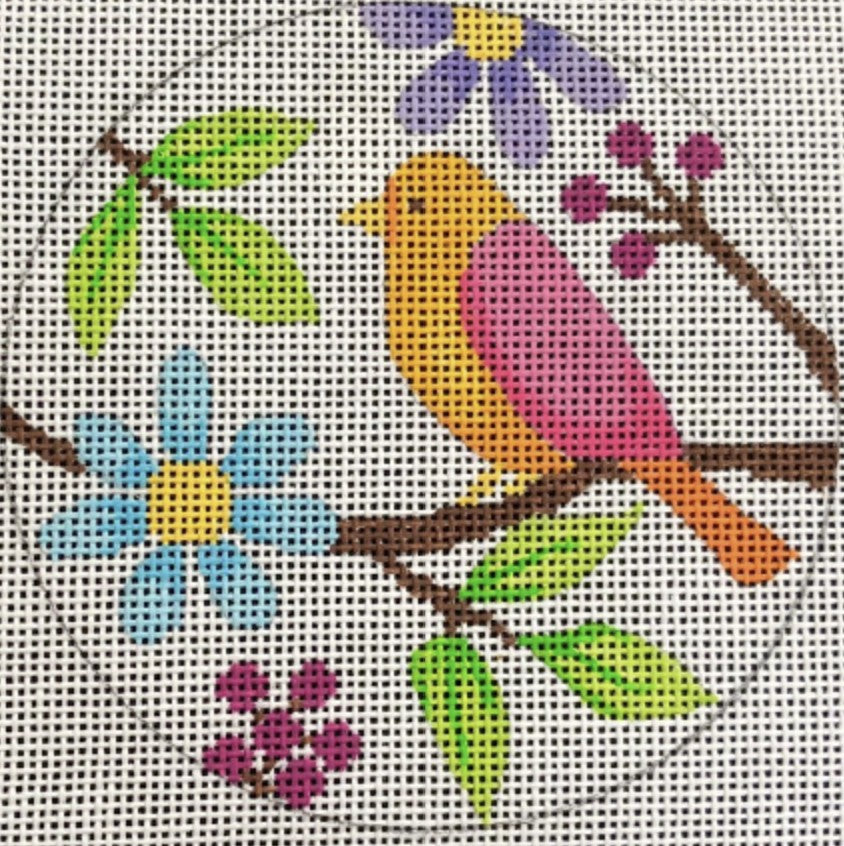 N126D - Birds & Blooms - Orange Bird