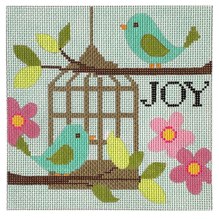 N127-13 - "Joy" Birds/Birdcage Box Topper