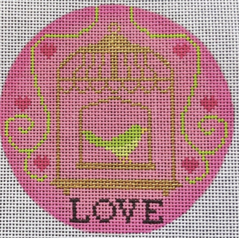 N128C - "Love" Birdcage Ornament