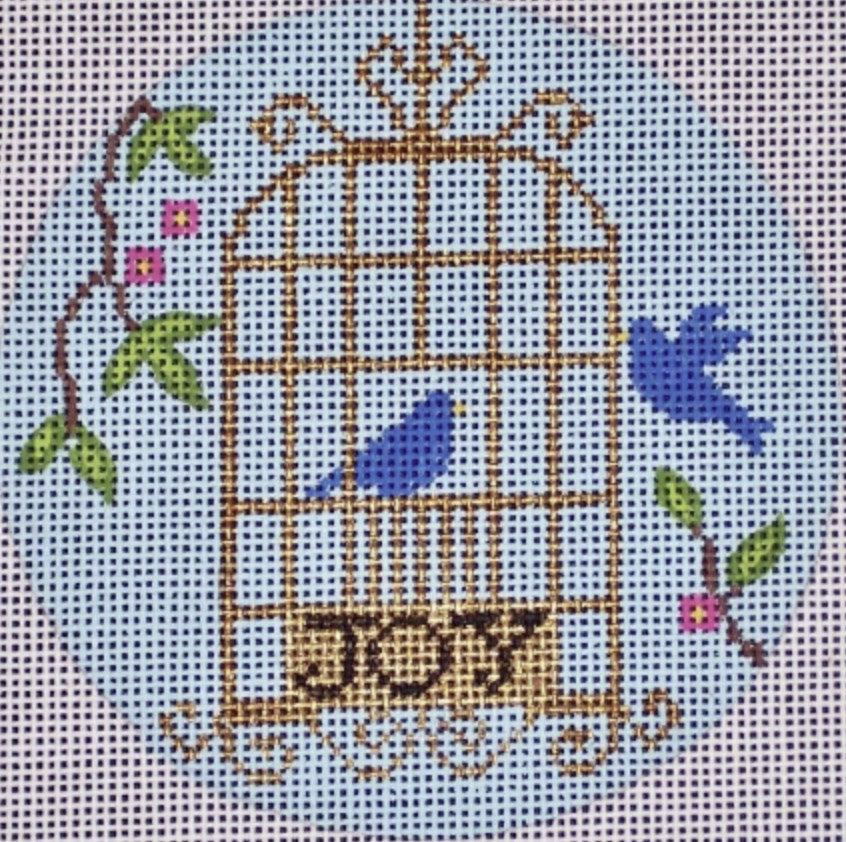N128 - "Joy" Small Birdcage Ornament