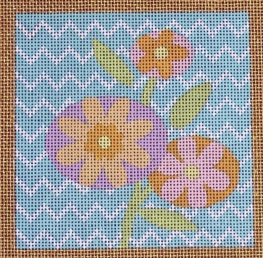 N129A - Spring Deco Square Coaster - Floral