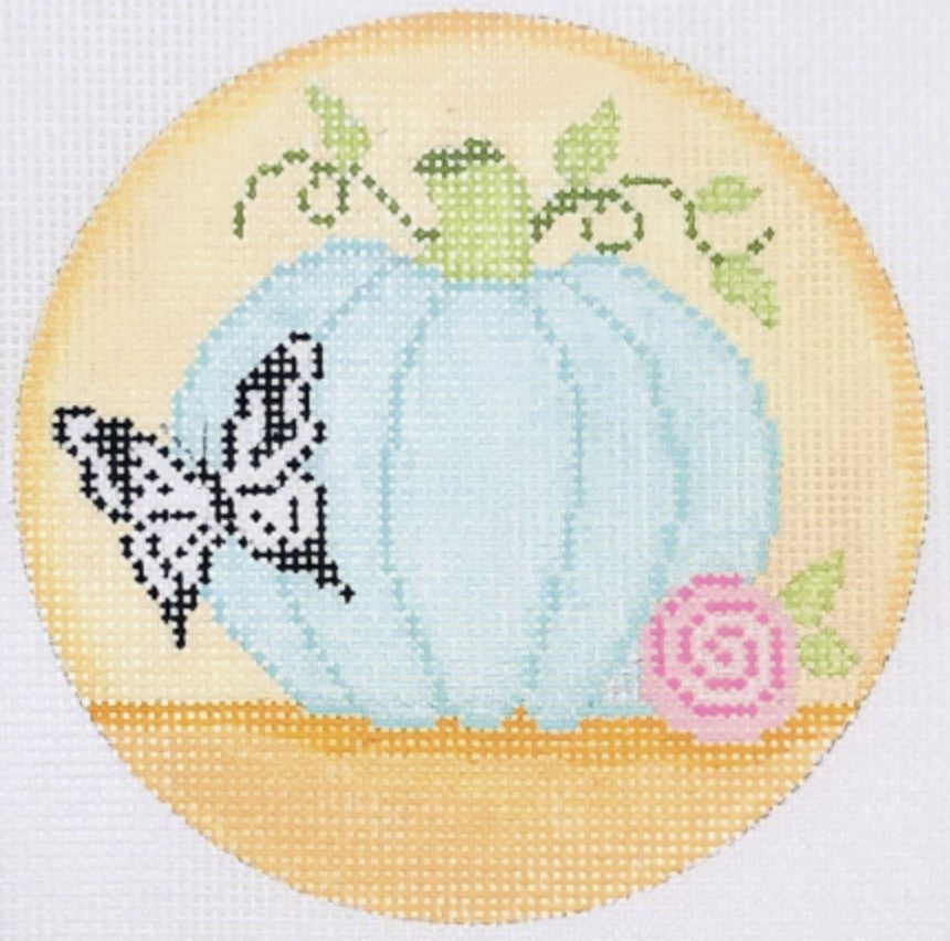 N132A - Hello Pumpkin Ornament - Orange Background