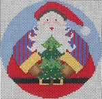 ND1385K - Santa with Tree Round