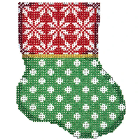 NTG TS508 - Snowflake Cuff/Dot Mini Sock