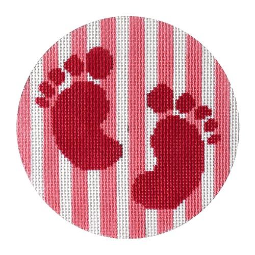 KK-O114 - Pink Baby Feet/Pink Stripe